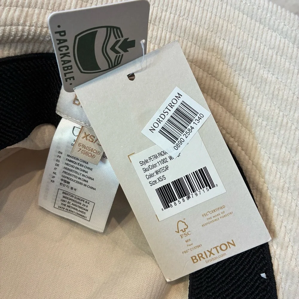 Brixton Petra Tan Corduroy Bucket Hat